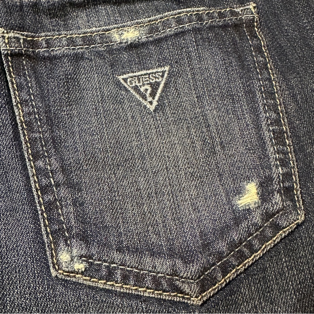 Guess Jeans size 25 distressed destroyed Cutoff Denim Jean Short Shorts - Picture 14 of 15